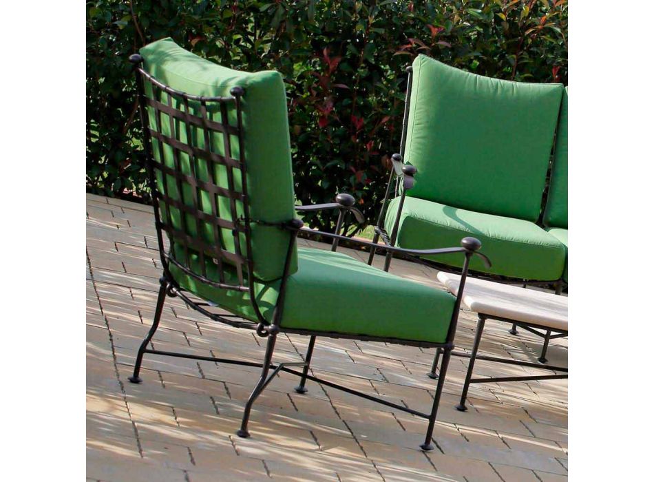 Artisan Outdoor Living Room i Iron Graphite Finish Made in Italy - Lietta