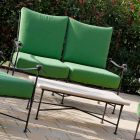 Artisan Outdoor Living Room i Iron Graphite Finish Made in Italy - Lietta Viadurini