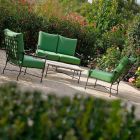 Artisan Outdoor Living Room i Iron Graphite Finish Made in Italy - Lietta Viadurini
