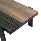 Vardagsrum utomhus bestående av 1 soffa, 2 fåtöljer och 1 soffbord - Righello Viadurini