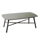 Vardagsrum utomhus bestående av 1 3-sitssoffa, 2 fåtöljer och 1 soffbord - Righello Viadurini