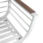 Vardagsrum utomhus bestående av 2 fåtöljer och 1 bord i aluminium - Righello Viadurini