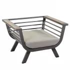 Vardagsrum utomhus bestående av 2 fåtöljer och 1 soffbord - Righello Viadurini