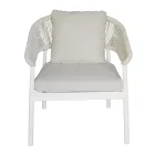 Utomhusvardagsrum med dynor och rundade armstöd - Zenith Viadurini