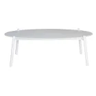 Utomhusvardagsrum med dynor och rundade armstöd - Zenith Viadurini