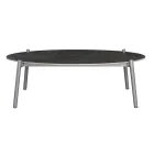 Utomhusvardagsrum med dynor och rundade armstöd - Zenith Viadurini