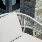 Utomhusvardagsrum med rundade dynor och armstöd - Zenith Viadurini