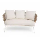 Utomhuslounge med aluminiumram och ryggstöd i rep - Skyline Viadurini