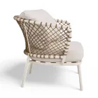 Utomhuslounge med aluminiumram och ryggstöd i rep - Skyline Viadurini