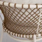 Utomhuslounge med aluminiumram och ryggstöd i rep - Skyline Viadurini