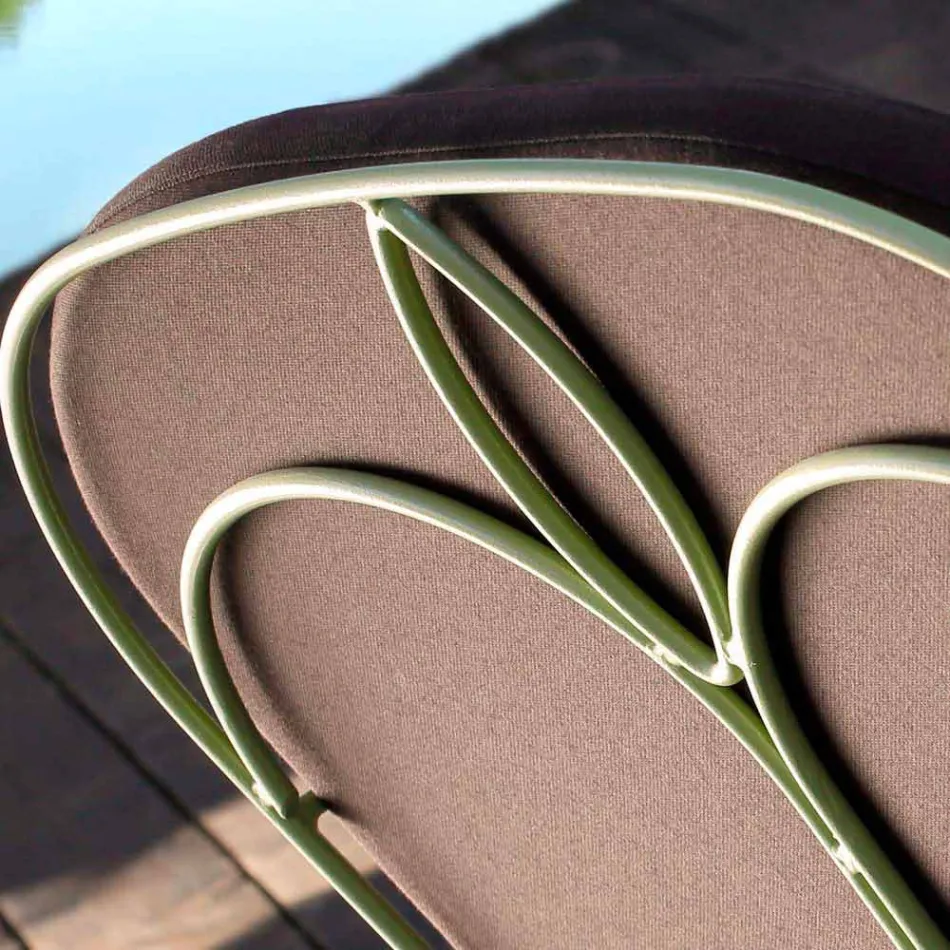 Uteservering med handgjord järnkonstruktion tillverkad i Italien - Melinda Viadurini