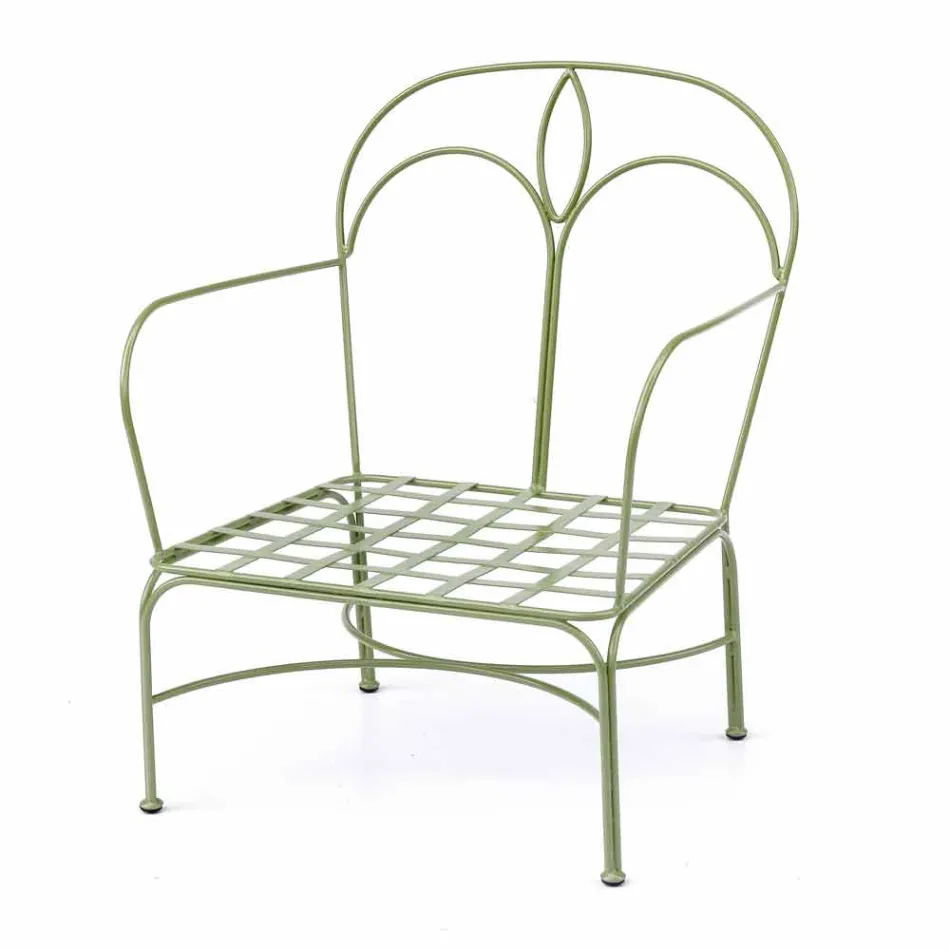 Uteservering med handgjord järnkonstruktion tillverkad i Italien - Melinda Viadurini