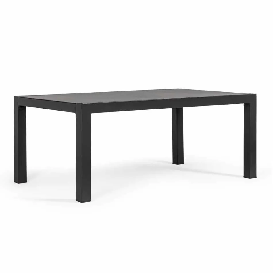 Uteservering i aluminium med kuddar täckta i tyg - Armonia Viadurini