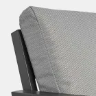 Uteservering i aluminium med kuddar täckta i tyg - Armonia Viadurini
