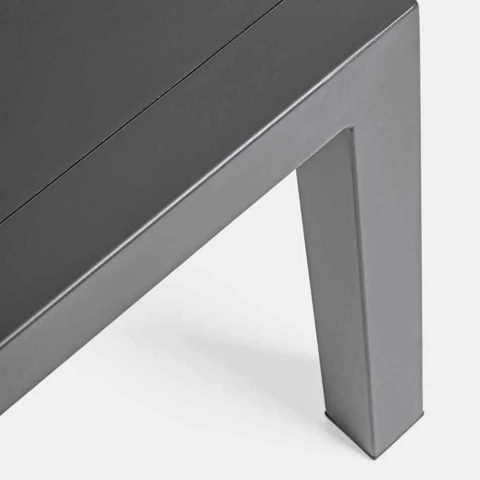 Uteservering i aluminium med kuddar täckta i tyg - Armonia Viadurini