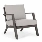 Uteservering i aluminium med kuddar täckta i tyg - Armonia Viadurini