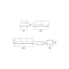 Outdoor Lounge i svart aluminium med keramiskt soffbord - Ghislain Viadurini