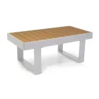 Uteservering av aluminium och armstöd av polywood - City Viadurini