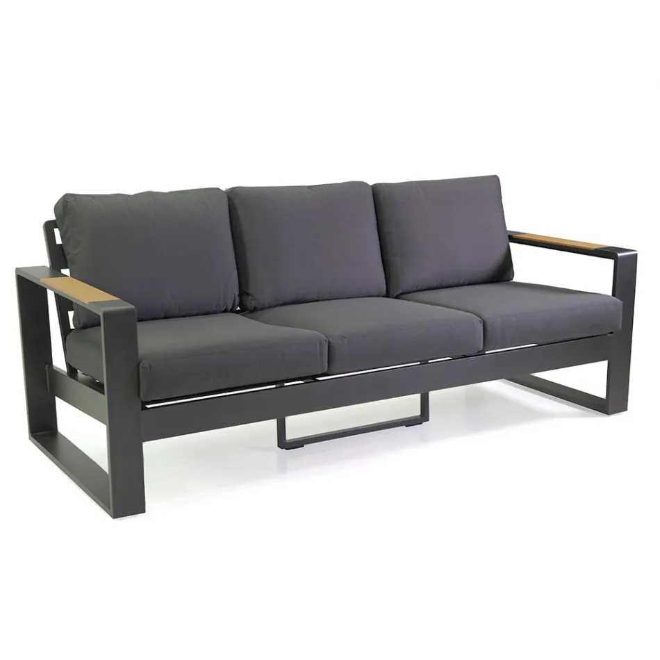 Uteservering av aluminium och armstöd av polywood - City Viadurini