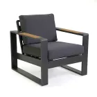 Uteservering av aluminium och armstöd av polywood - City Viadurini