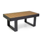 Uteservering av aluminium och armstöd av polywood - City Viadurini