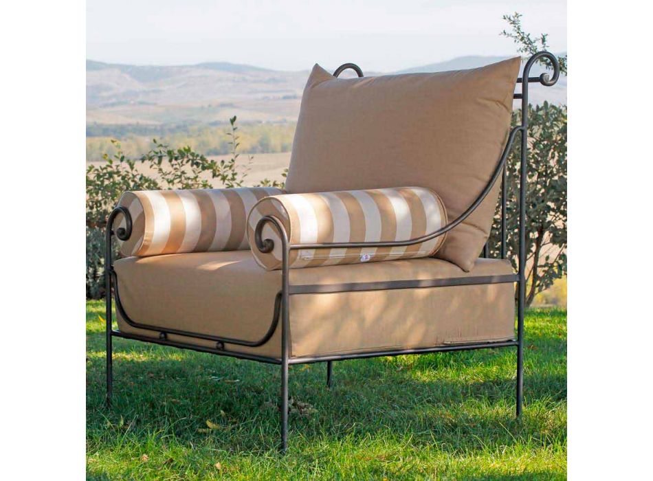 Artisan Garden Lounge med järnkonstruktion tillverkad i Italien - Lisotto Viadurini