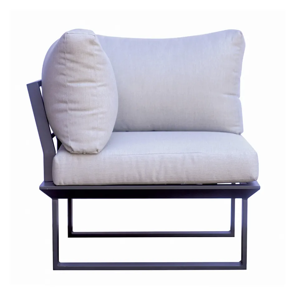 Trädgårdslounge som består av 2 soffor och centralbord - Pippo Viadurini