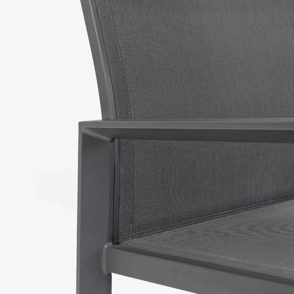 Trädgårdslounge med 1 soffa, 2 fåtöljer och 1 soffbord - Plan Viadurini