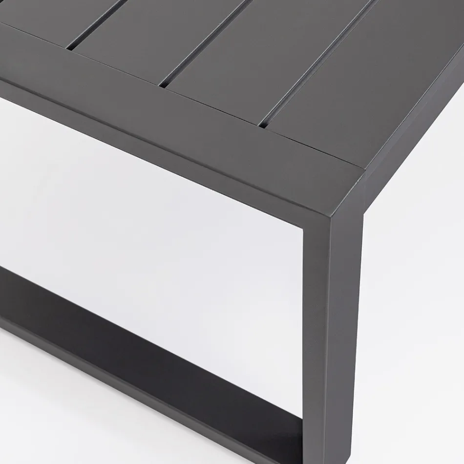 Trädgårdslounge med 1 soffa, 2 fåtöljer och 1 soffbord - Plan Viadurini