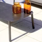 Trädgårdslounge med 2 fåtöljer, 1 soffa och 1 aluminiumbord - Minni Viadurini