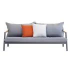 Trädgårdslounge med 2 fåtöljer, 1 soffa och 1 aluminiumbord - Minni Viadurini