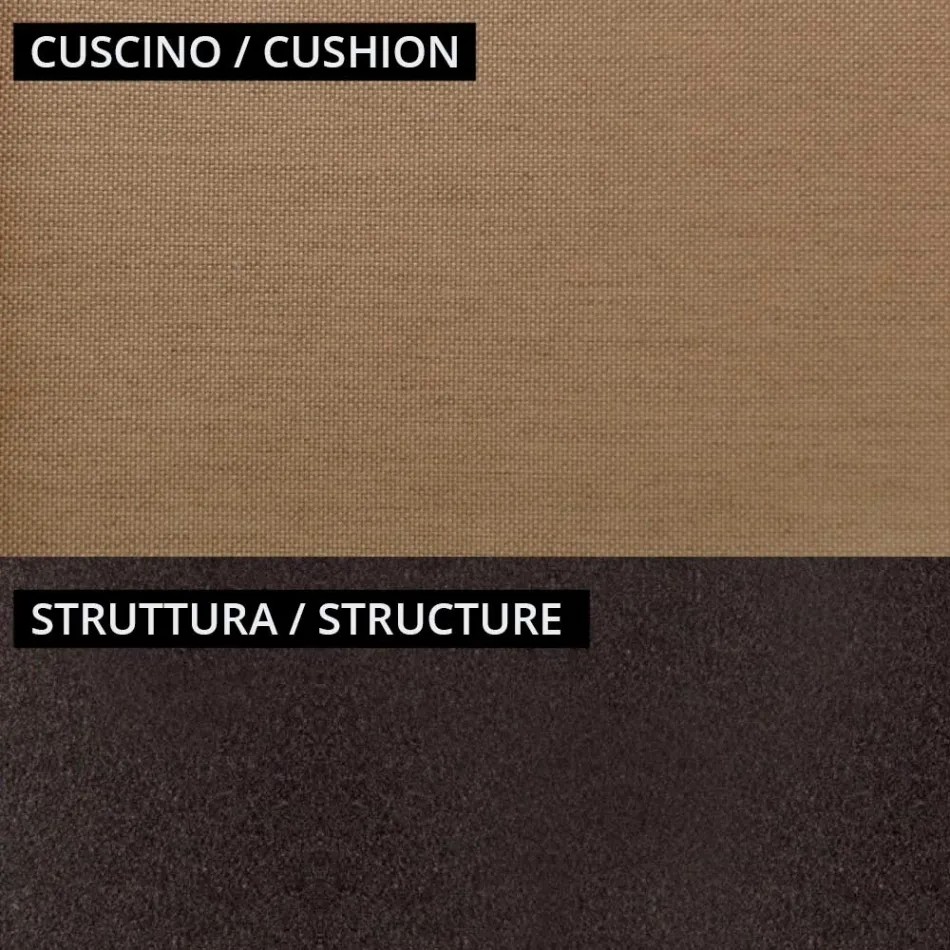 Trädgårdslounge med 2 fåtöljer och 1 2-sits soffa Made in Italy - Fontana Viadurini