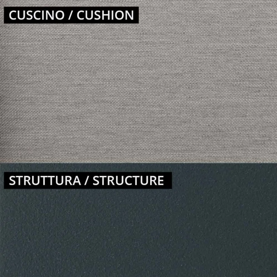 Trädgårdslounge med 2 fåtöljer och 1 2-sits soffa Made in Italy - Fontana Viadurini