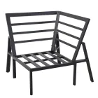 Trädgårdslounge med soffa och soffbord i aluminium - Label Viadurini