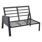 Trädgårdslounge med soffa och soffbord i aluminium - Label Viadurini