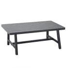 Trädgårdslounge med soffa och soffbord i aluminium - Label Viadurini