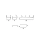 Trädgårdslounge med antracitgrå aluminiumstruktur - Fouquer Viadurini