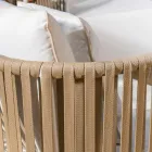 Garden Lounge i vitt aluminium och tyg - Eugene Viadurini