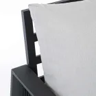 Garden Lounge i vit eller svart aluminiumdesign - Milk Rain Viadurini