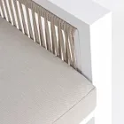 Garden Lounge i vit eller svart aluminiumdesign - Milk Rain Viadurini