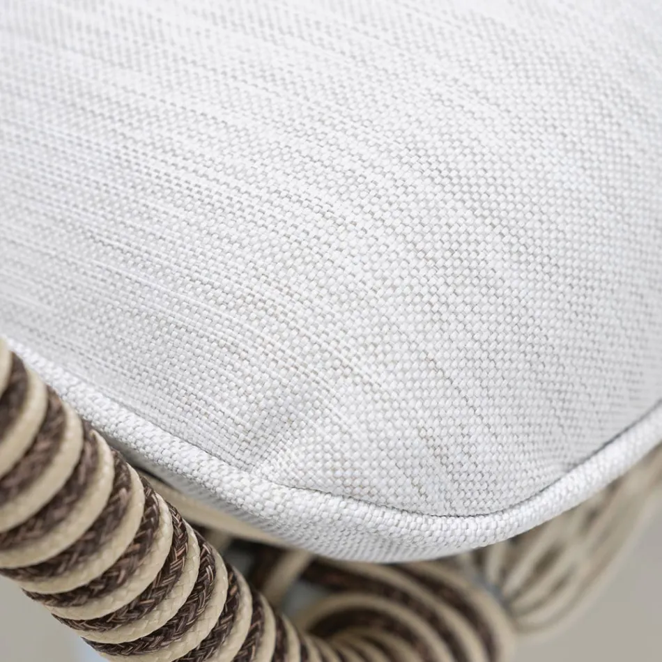 Trädgårdslounge i aluminium och repvävning - Alcor Viadurini