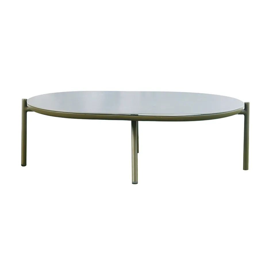 Trädgårdsvardagsrum i röd eller grön aluminium - Regalrise Viadurini