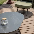 Trädgårdsvardagsrum i röd eller grön aluminium - Regalrise Viadurini