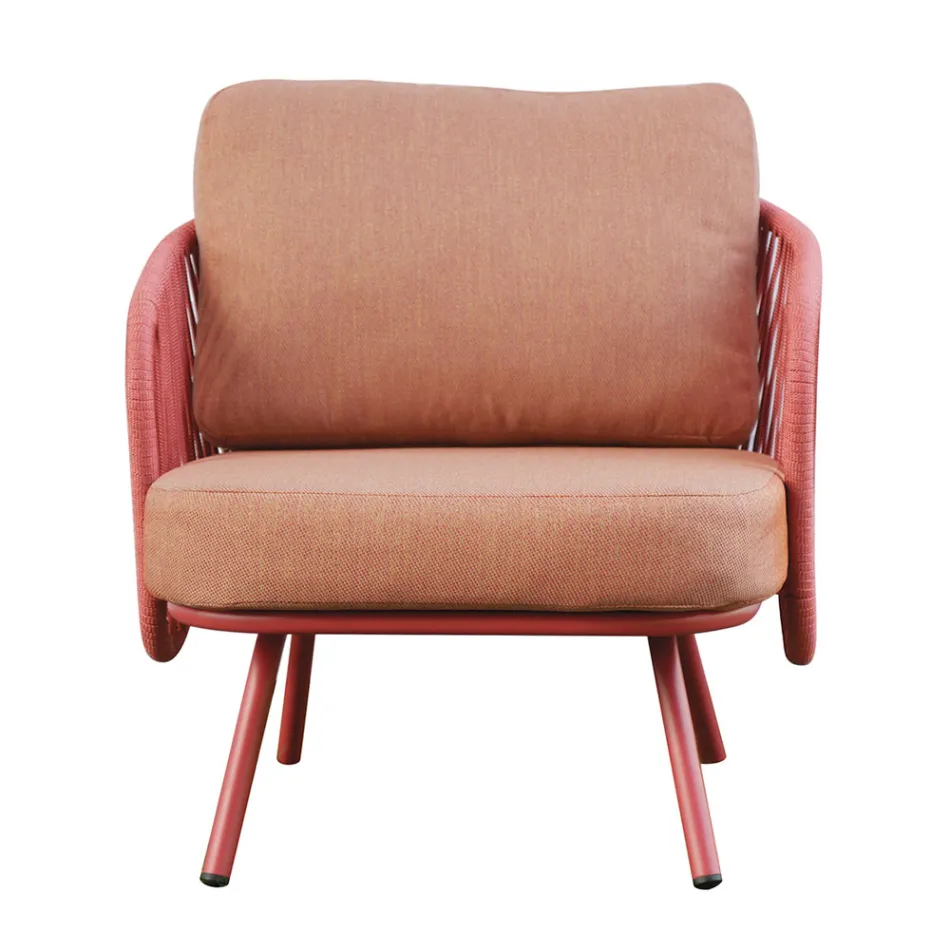 Trädgårdsvardagsrum i röd eller grön aluminium - Regalrise Viadurini