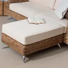 Garden Lounge i Bananvävning med kuddar - Legolas Viadurini