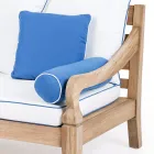 Trädgårdsloungeset i borstad naturligt teak - Artes Viadurini