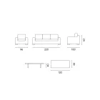 Rotting Garden Lounge med träsoffbord och kuddar - Hugues Viadurini