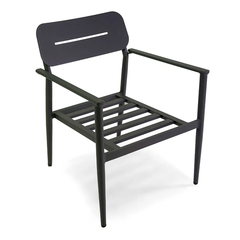 Trädgårdslounge tillverkad av aluminium med olika ytbehandlingar - Souvenir Viadurini