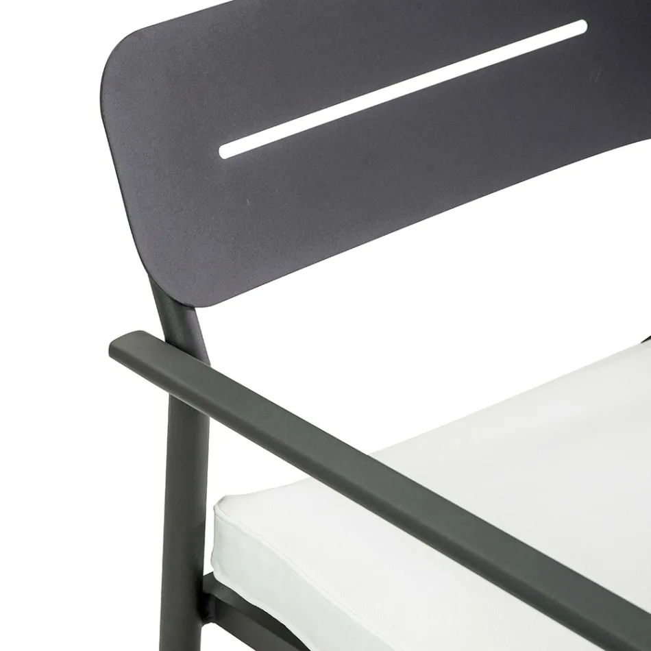 Trädgårdslounge av aluminium med olika ytbehandlingar - Souvenir Viadurini