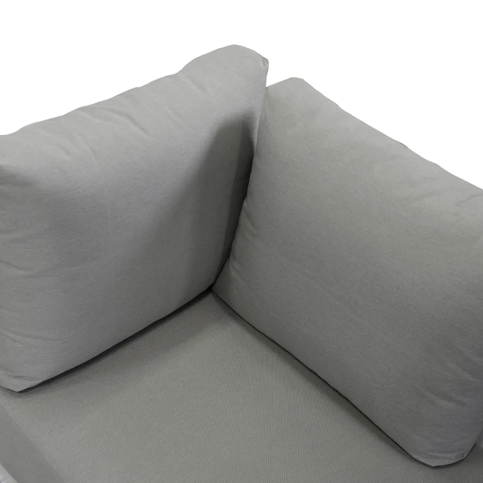 Trädgårdslounge av aluminium - Pastellfärger Viadurini